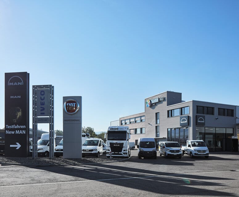 Auto AG Truck am Standort Weiningen mit IVECO, MAN und Fiat Professional Markenvertretung